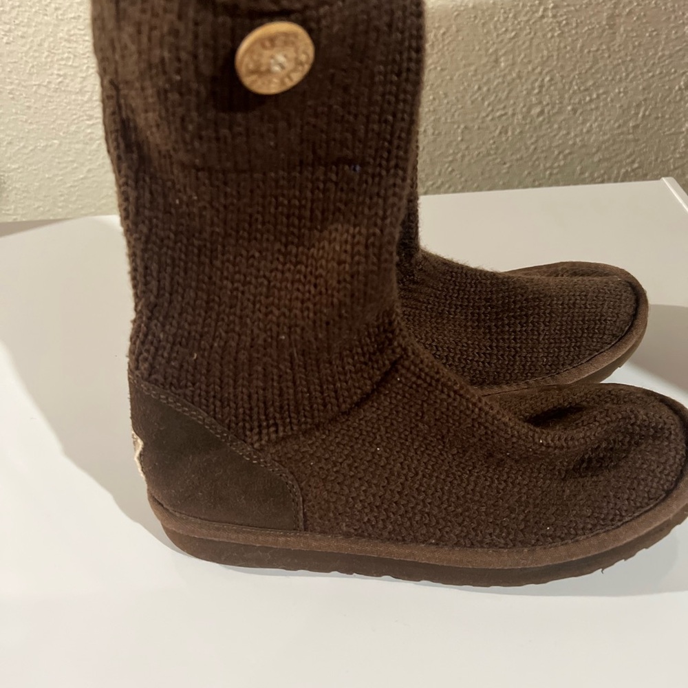 UGG Chocolate Knit Ankle Booties